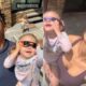 Kansas City Chiefs star Patrick Mahomes played the role of protective parent Monday as he shielded his young daughter Sterling from the solar eclipse.